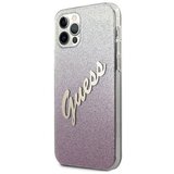  Maska za iPhone 12/ 12 Pro pink Guess Faceplate Glitter Gradient Script | ePonuda.com