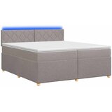  Boxspring krevet s madracem Sivosmeđa 200 x 200 cm Tkanina | shoptok.hr