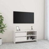 vidaXL TV omarica bela 80x31x39 cm trdna borovina | Shoptok.si