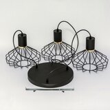  Visilica na sajli SOLANO 3xE27/15W/230V crna/zlatna | Eponuda.com
