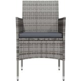  5-dijelni vrtni blagovaonski set s jastucima sivo-crni | shoptok.hr