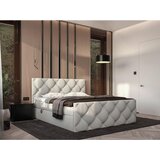 CARRYHOME POSTELJA Z VZMETNICO 200 cm x 200 cm , tekstil svetlo siva | Shoptok.si