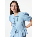 Reserved Bluza na vezanje - plava | shoptok.hr