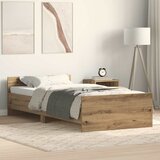  Okvir kreveta bez madraca Artisan hrast 75x190 cm Inženirsko drvo | shoptok.hr