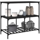  Kuhinjska kolica crna 100 x 50 x 95 m od konstruiranog drva | shoptok.hr