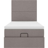 vidaXL otomanski okvir kreveta s madraca smeđesivi 90x200cm od tkanine | shoptok.hr