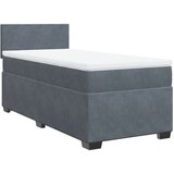 Maison Chic Box spring postelja - Vzmetna postelja z vzmetnico temno siv 90x190 cm žamet SL4121, (21905241) Cene