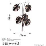 WALLXPERT dekorativni metalni zidni pribor monstera copper | ePonuda.com