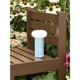 Hübsch Modra kovinska LED zatemnitvena namizna svetilka s steklenim senčilom (višina 20 cm) Low – | Shoptok.si