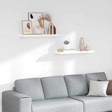  Plutajuće zidne police 2 kom sjajne bijele 80x23,5x3,8 cm MDF | shoptok.hr