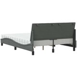 vidaXL Postelja z vzmetnico temno siv 140x190 cm blago | Shoptok.si