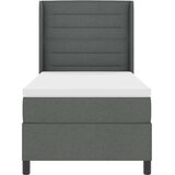  LED Box Spring Krevet Tamno siva 100 x 200 cm tkanina | shoptok.hr