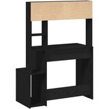 vidaXL Pisalna miza s policami črna 100x45x140 cm inženirski les | Shoptok.si