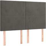Maison Chic Posteljno vzglavje - Vzglavna omarica 4 kosa temno siv 72x5x78/88 cm žamet, (22077122) Cene