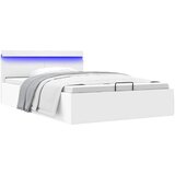  Hidraulični okvir za krevet umjetna koža LED bijeli 120x200 cm | shoptok.hr