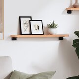  Zidna polica svjetlosmeđa 60 x 10 x 2 cm od obrađene hrastovine | shoptok.hr