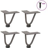  Noge s ukosnicama za stolić za kavu 4 kom. Prirodni čelik 10 cm Puni čelik | shoptok.hr