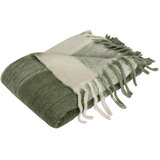 Hübsch Bijelo-zelena deka 200x140 cm Inlet Cijene