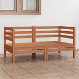 The Living Store Vrtni kavč dvosed medeno rjava trdna borovina - Vrtni Kavč, (21480329) | Shoptok.si