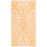 Furnova Zunanja preproga ARAKIL oranžna in bela 80x150 cm PP, (21930790) | Shoptok.si
