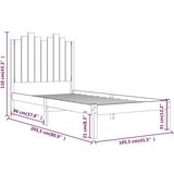  Posteljni okvir bel iz trdne borovine 100x200 cm, (20904784) | Shoptok.si