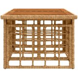  Stol za vrt Prirodna 100 x 55 x 37 cm PE Rattan i Staklo | Eponuda.ba