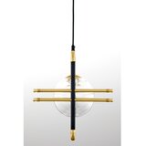 Jupiter 2030 - visilica na sajli fiori 3xG9/10W/230V crna/zlatna/prozirna | Eponuda.com