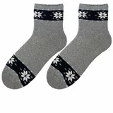 Bratex D-060 women's winter socks pattern 36-41 grey melange 015
