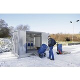 LaCont Toplotno izoliran skladiščni zabojnik za nevarne snovi, zunanje mere VxŠxG 2400 x 4075 x 2875 mm, prestrezna prostornina 2 x 1000 l Cene