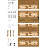  Vrtna vrata 85 x 200 cm od čelika COR-TEN četvrtasti dizajn | shoptok.hr
