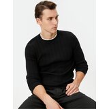Koton Slim Fit Sweater Knitwear Textured Collar Detailed Long Sleeve cene
