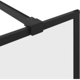 Pregrada za tuširanje s prozirnim staklom ESG 140 x 195 cm crna | shoptok.hr