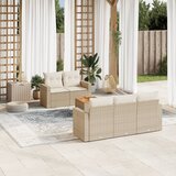 vidaXL 6-dijelni set vrtnih sofa s jastucima bež od poliratana | shoptok.hr