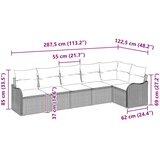  Sjedeća garnitura za vrt 6 pcs Bež poliratan | shoptok.hr