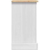  Nočna omarica Bela 45 x 35 x 64 cm Masivno borovo les, (5000107142) | Shoptok.si
