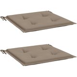  Jastuci za vrtne stolice 2 kom smeđesivi 40x40x4 cm od tkanine | shoptok.hr