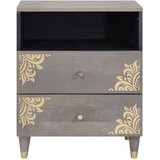  Noćni ormar s ladicama Siva 50 x 33 x 62 cm Čvrsto drvo manga | Eponuda.com