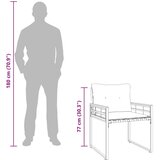  Set vanjskog namještaja s jastukom 3 pcs Svijetlo siva | shoptok.hr