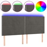  Posteljno vzglavje temno sivo 200x5x118/128 cm žamet, (20735456) | Shoptok.si