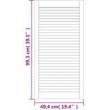  Vrata za ormarić rešetkasti dizajn bijela 99,3x49,4 cm borovina | shoptok.hr
