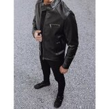 DStreet Black men's leather jacket TX4078 | shoptok.hr