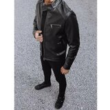 DStreet Black men's leather jacket TX4078 Cene