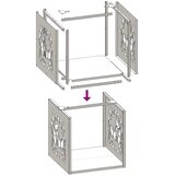  Stalak za drva za ogrjev40x40x40 cm od nehrđajućeg čelika | shoptok.hr