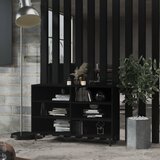 vidaXL Komoda črna 103,5x35x70 cm iverna plošča, (20656334) | Shoptok.si
