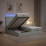  Krevet od pjene s madracem i LED-om Svjetlosiva 160 x 200 cm | shoptok.hr