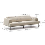 Kave Home Bež sofa od bouclé tkanine 234 cm Aurum – | shoptok.hr