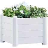 vidaXL Visoka greda PP bela 43x43x35 cm | Shoptok.si