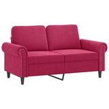  3-dijelni set sofa s jastucima crvena boja vina baršunasti | shoptok.hr