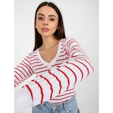BASIC Feel Good Blouse-RV-BZ-8613.15X-white-red | Shoptok.si
