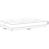  Jastučić za palete VIANEN 100% poliester Tamno plava - Tamno plava 120 x 60 x 12 cm | shoptok.hr